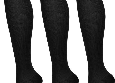 Compression Socks for Women & Men Circulation (3 Pairs) 15-20 mmHg is Best Support for Athletic Running Cycling