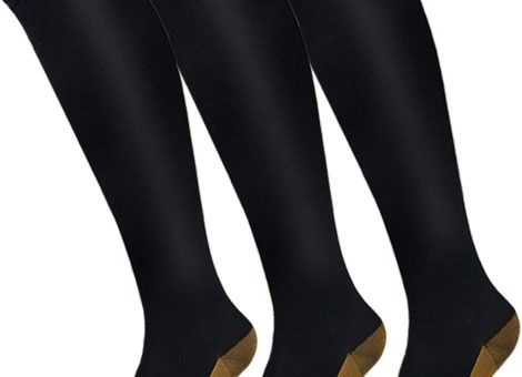 3 Pack Copper Compression Socks – Compression Socks Women & Men Circulation – Best for Medical,Running,Athletic